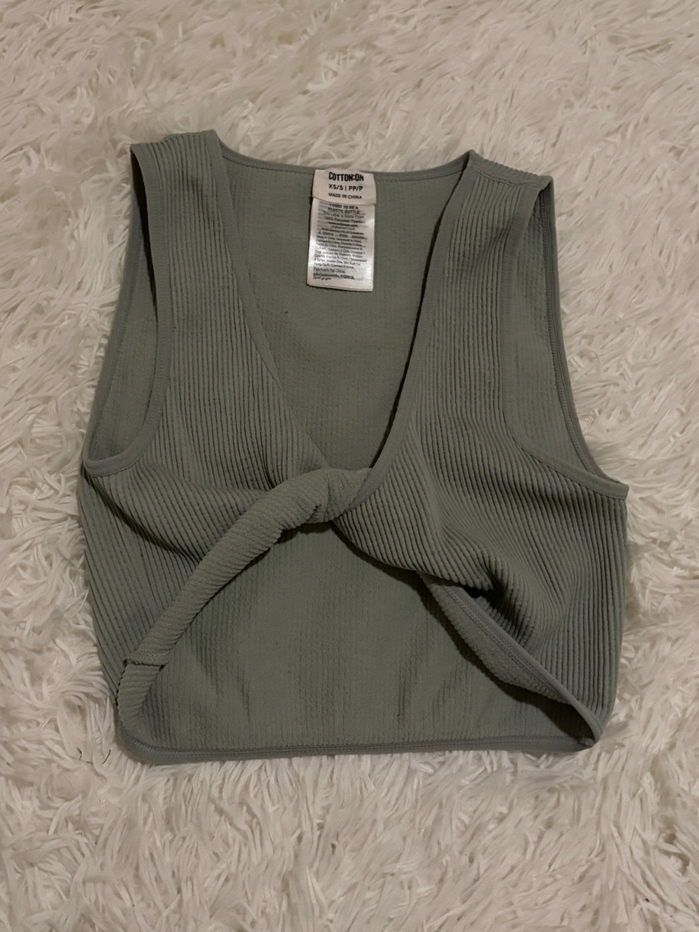 Cotton On Ribbed Twist Crop Tank